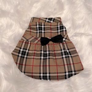 The Worthy Dog Tan Tartan Dress